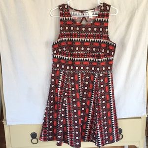 Red pattern dress
